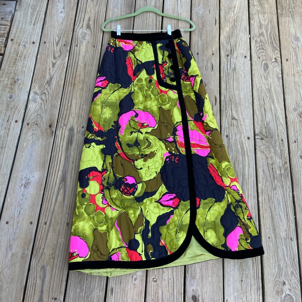Vintage Quilted Maxi Skirt
